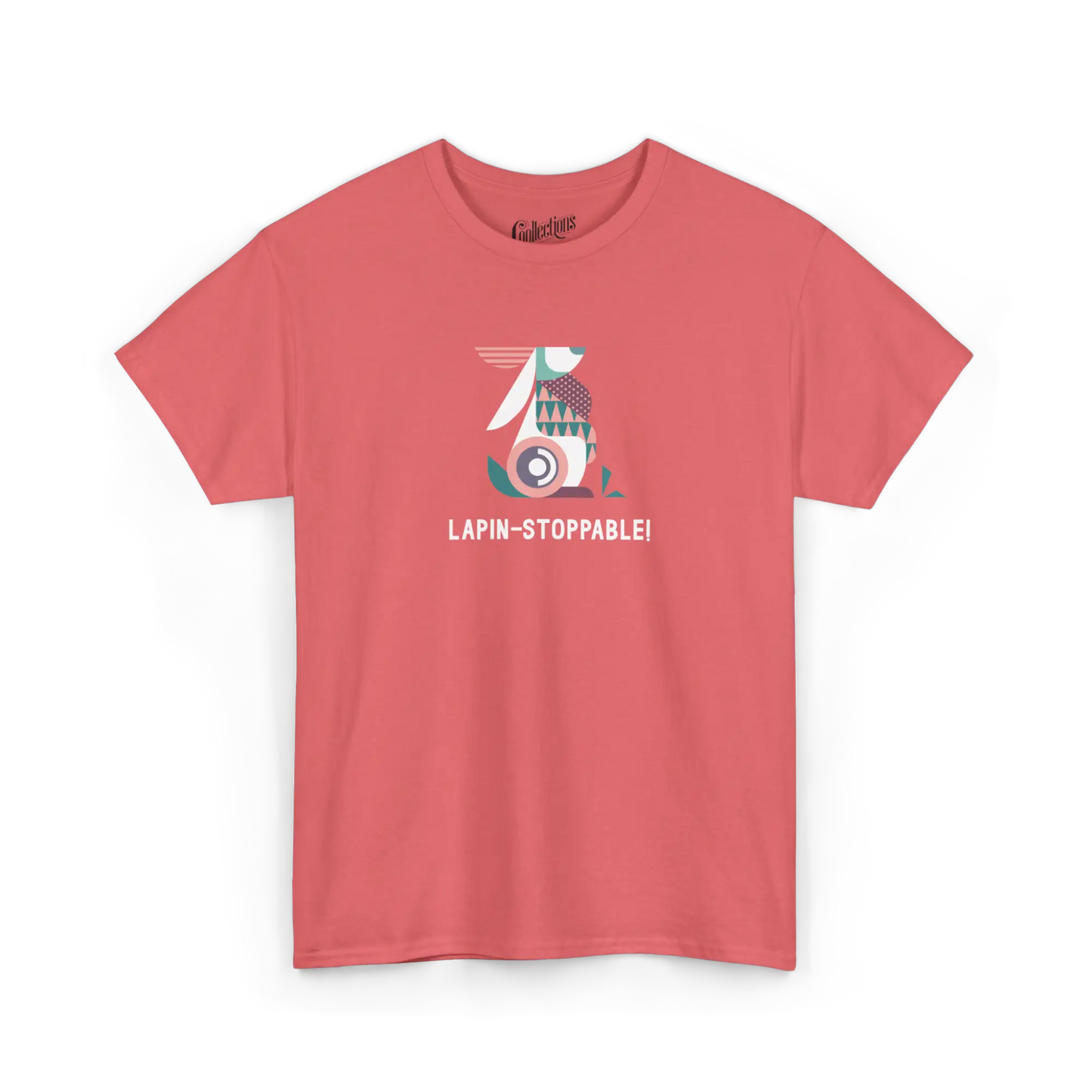 Les Poilus - T-Shirt - T-shirt - LAPIN-STOPPABLE! - Corail / S / M