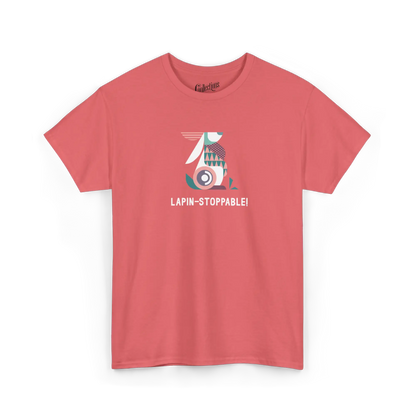 Les Poilus - T-Shirt - T-shirt - LAPIN-STOPPABLE! - Corail / S / M