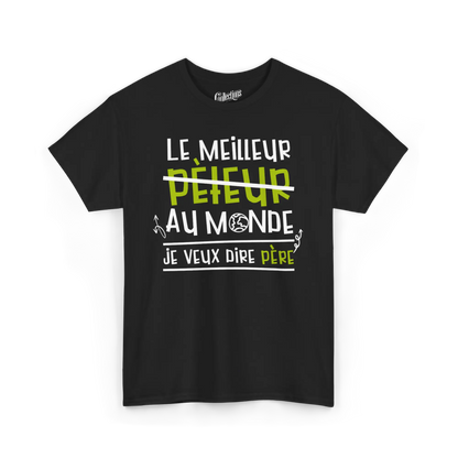 Pour Papa - T-Shirt - T-shirt - Le meilleur pèteur au monde… euh père! - Noir / S / M
