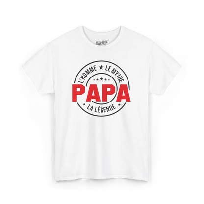 Pour Papa - T-Shirt - T-shirt - L’homme le Mythe la légende PAPA - Blanc / S / M