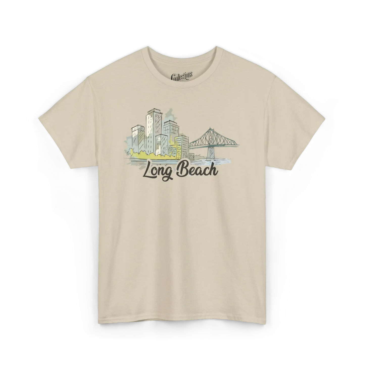 Local D’abord - T-Shirt - T-shirt - Long Beach - Longueuil illustré - Sable / S / M