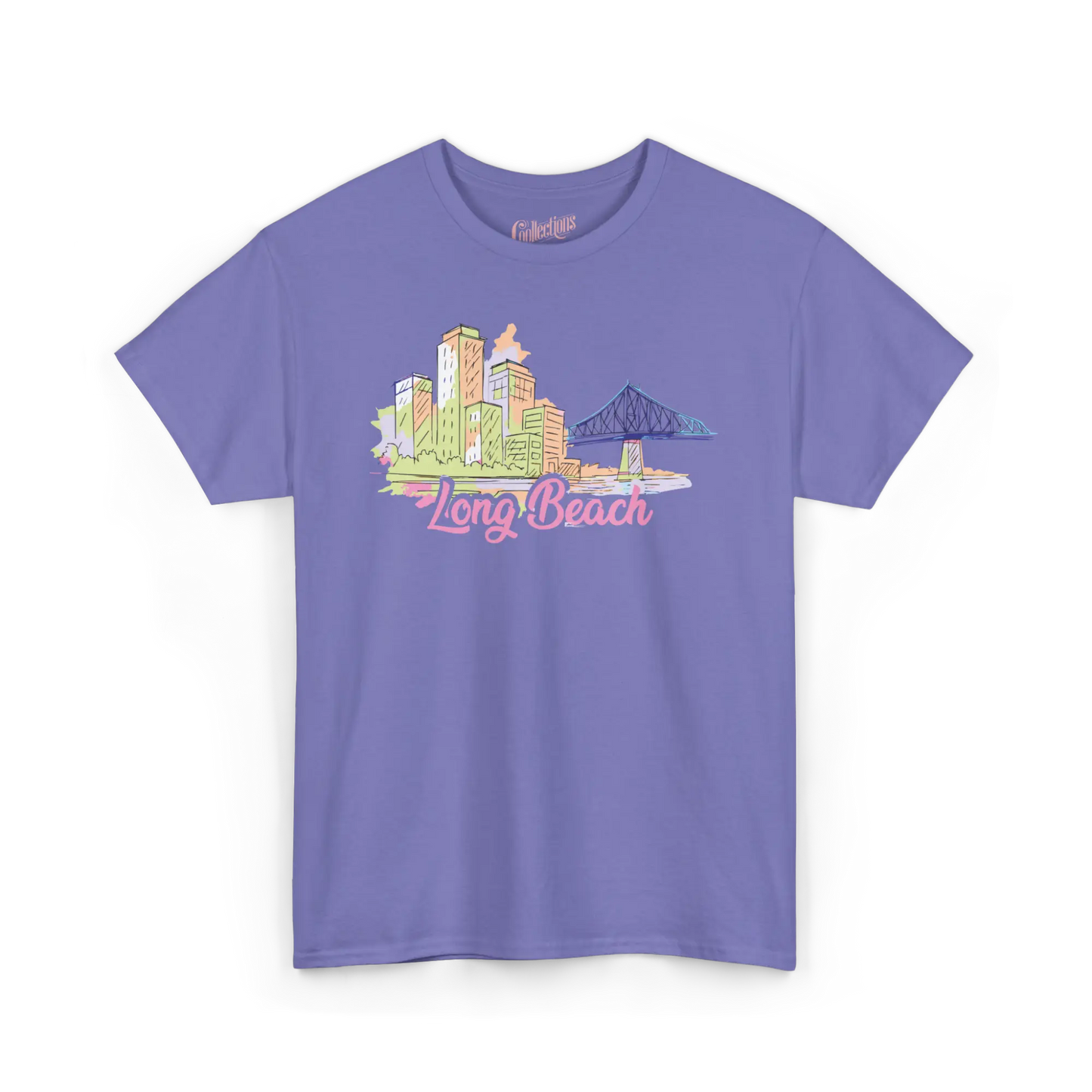 Local D’abord - T-Shirt - T-shirt - Long Beach - Longueuil illustré - Violet / S / M