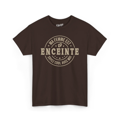 Pour Papa - T-Shirt - T-shirt - Ma femme est enceinte - Chocolat / S / M