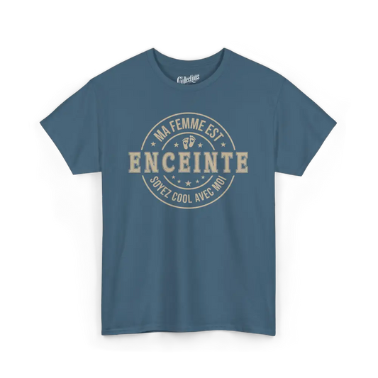 Pour Papa - T-Shirt - T-shirt - Ma femme est enceinte - Indigo / S / M