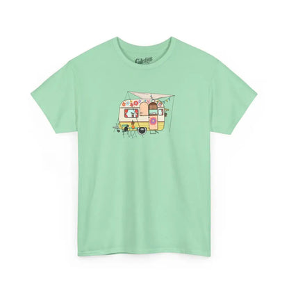 #camping - T-Shirt - T-shirt - Ma roulotte rétro - Menthe / S / M