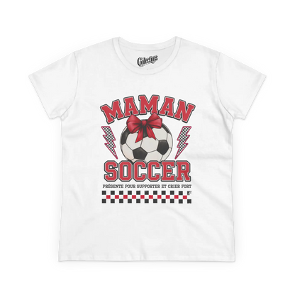 Famille et Cie - T-Shirt - T-shirt - Maman Baseball - Blanc / S / M
