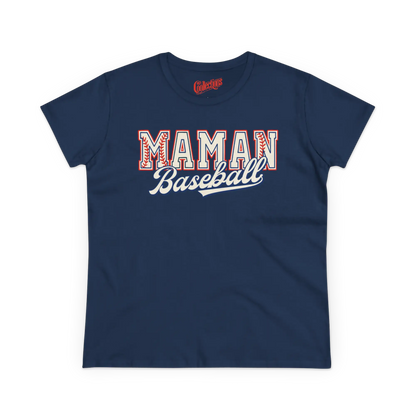 Famille et Cie - T-Shirt - T-shirt - Maman Baseball - Marine / S / M