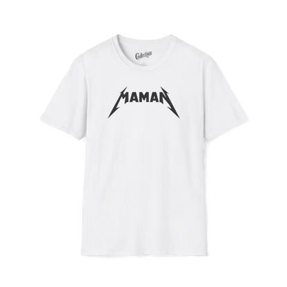Famille et Cie - T-Shirt - T-shirt - Maman Rock Métal - Blanc / S / M