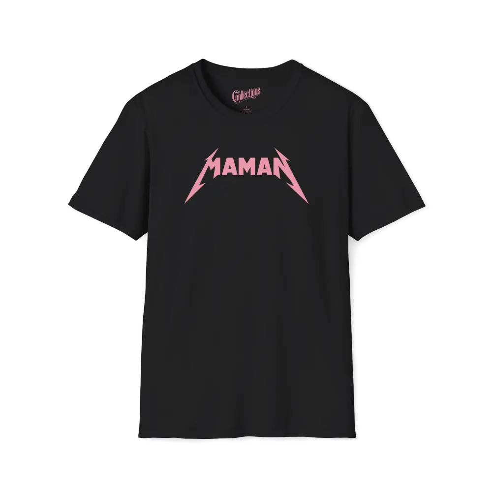 Famille et Cie - T-Shirt - T-shirt - Maman Rock Métal - Noir / S / M