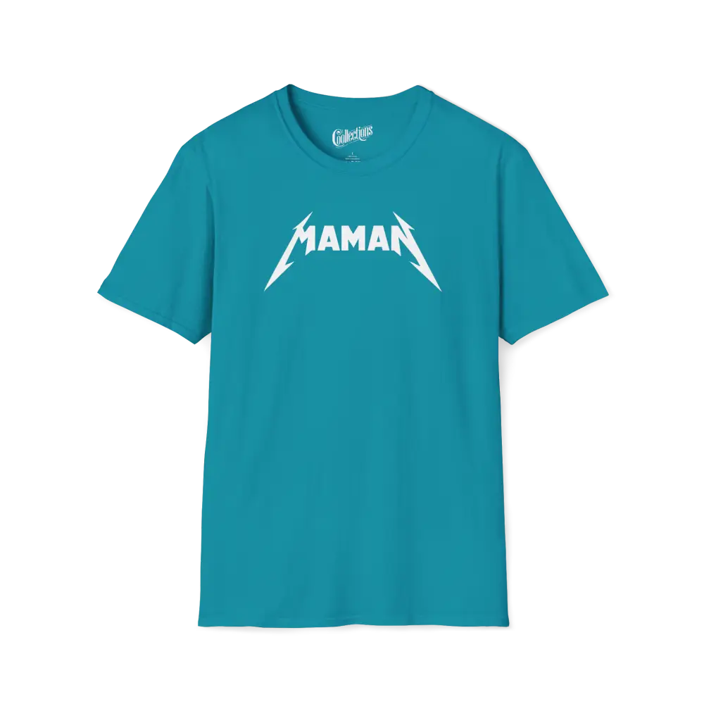 Famille et Cie - T-Shirt - T-shirt - Maman Rock Métal - Tropical / S / M