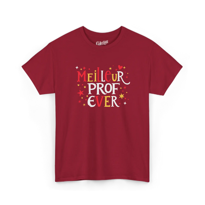 Vie d’Prof - T-Shirt - T-shirt - Meilleur Prof Ever - Cardinal / S / M