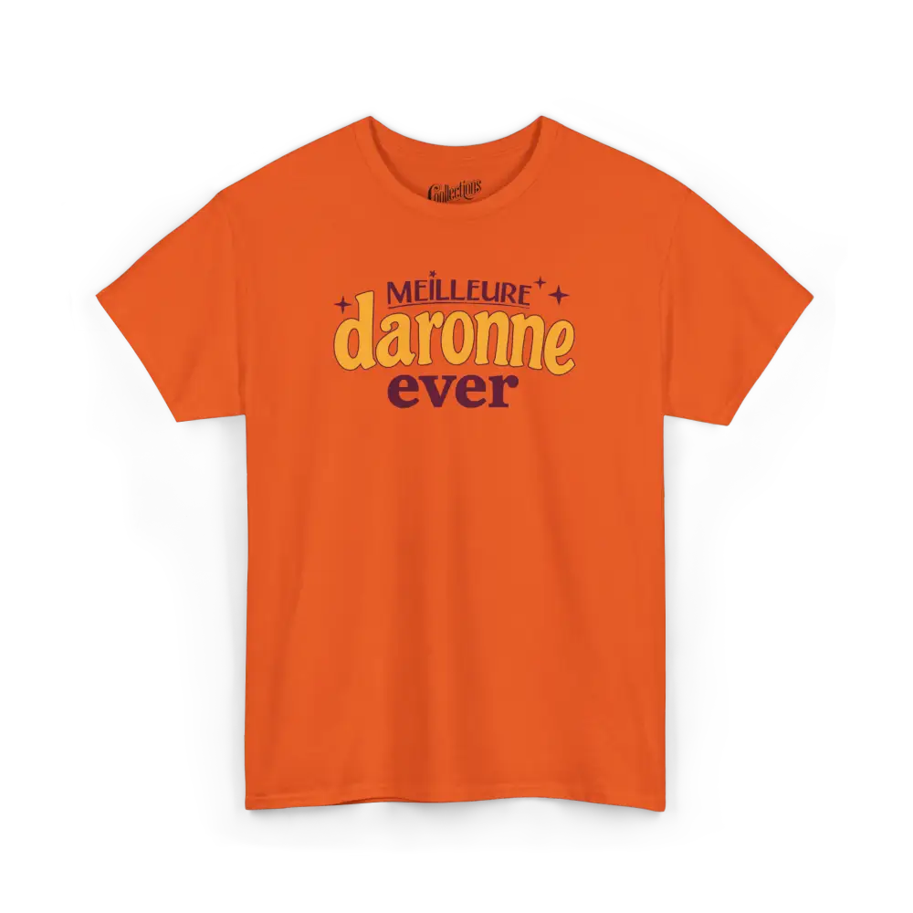 Famille et Cie - T-Shirt - T-shirt - Meilleure Daronne Ever - Orange / S / M