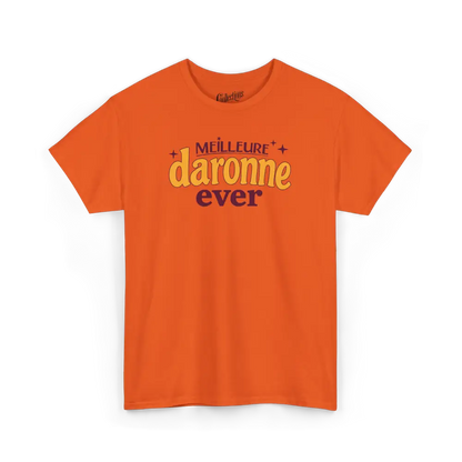 Famille et Cie - T-Shirt - T-shirt - Meilleure Daronne Ever - Orange / S / M