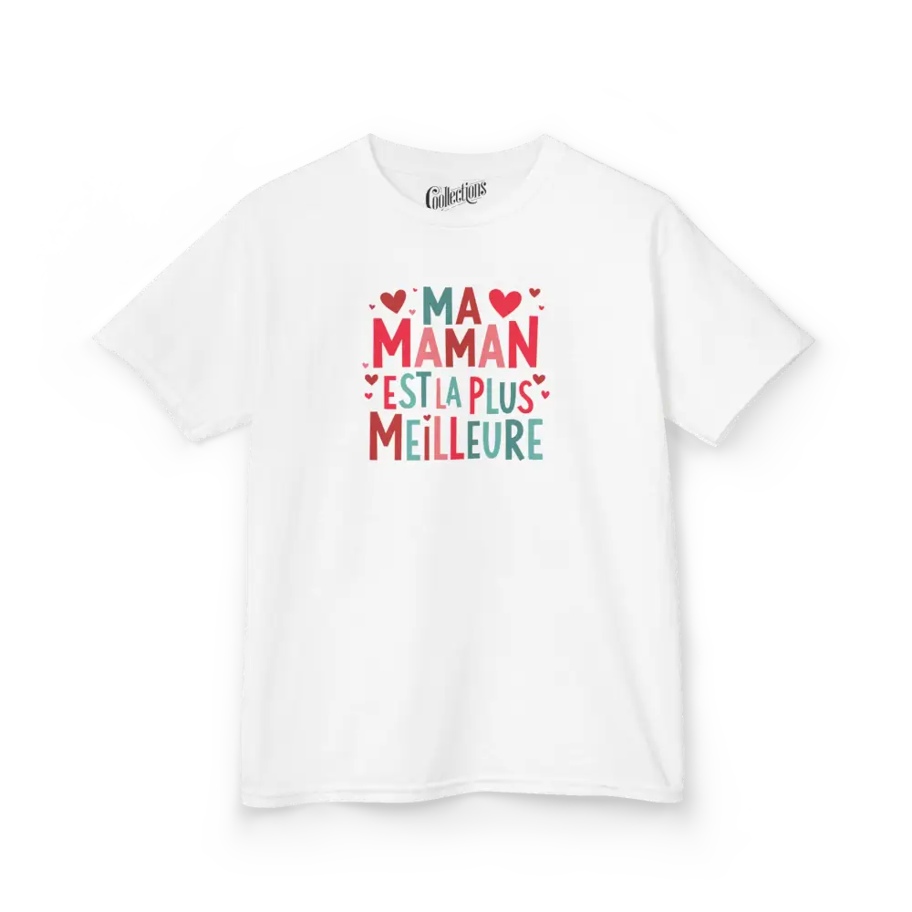 Famille et Cie - T-Shirt - T-shirt - Meilleure Maman Ever - Blanc / XS (4-6 ans) / Jeunes