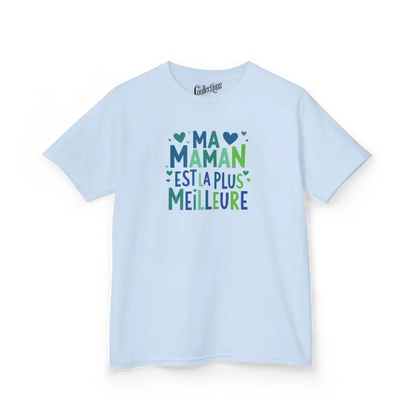 Famille et Cie - T-Shirt - T-shirt - Meilleure Maman Ever - Bleu clair / XS (4-6 ans) / Jeunes