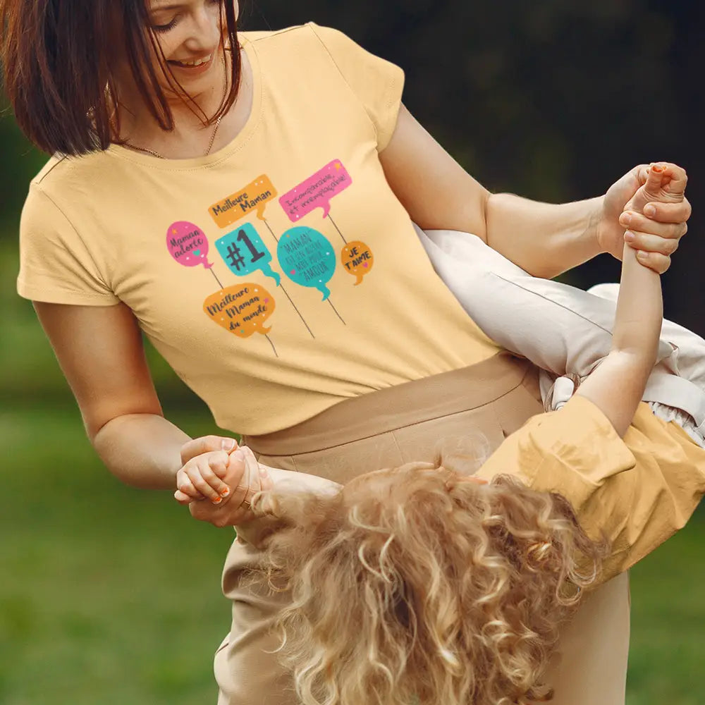 Famille et Cie - T-Shirt - T-shirt - Meilleure Maman Festif