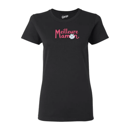 Famille et Cie - T-Shirt semi-ajusté - T-shirt - Meilleure Maman - Noir / S