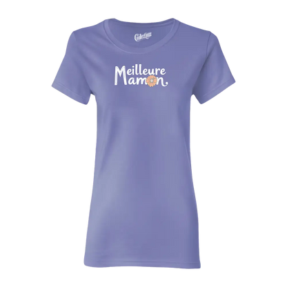 Famille et Cie - T-Shirt semi-ajusté - T-shirt - Meilleure Maman - Violet / S
