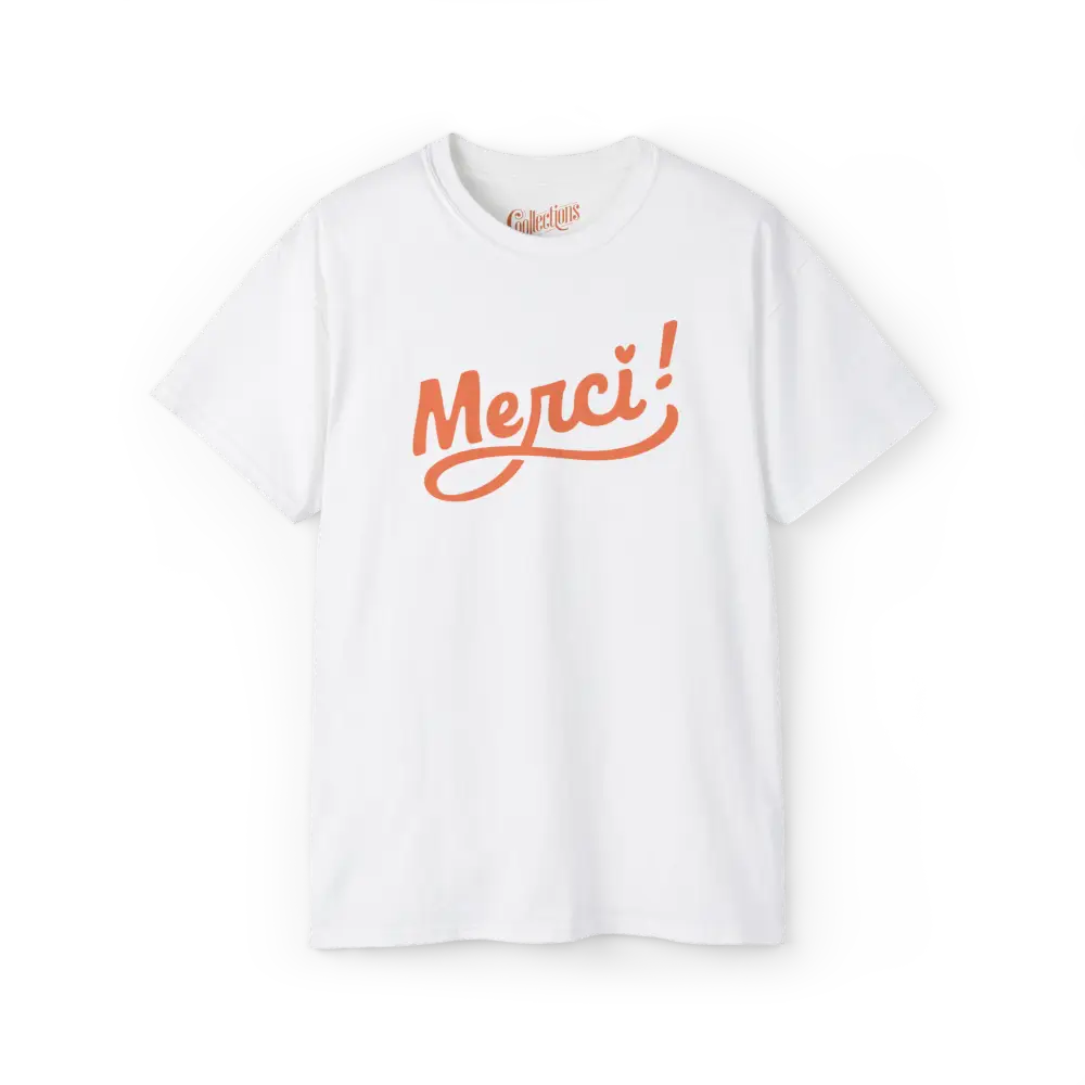 Mot pour Mot - T-Shirt - T-shirt - Merci! - Blanc / S / M