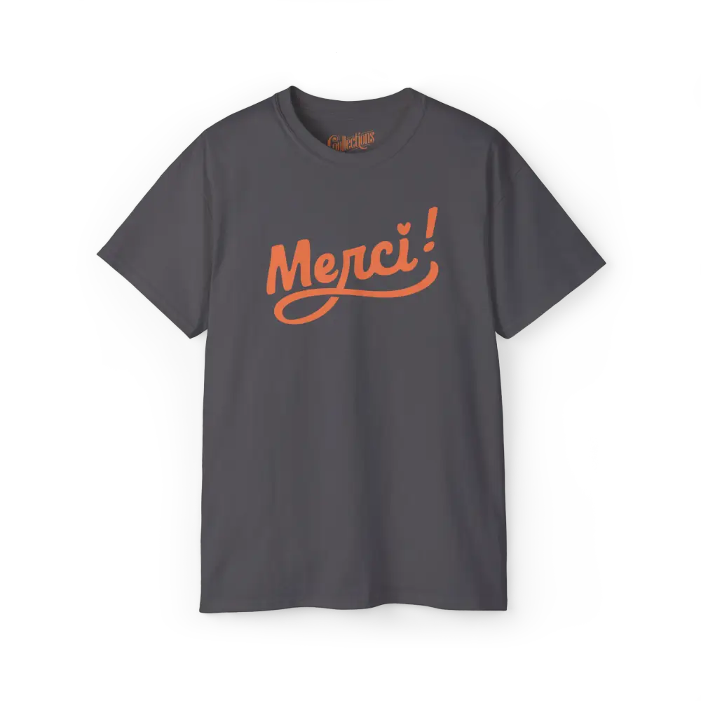 Mot pour Mot - T-Shirt - T-shirt - Merci! - Charbon / S / M