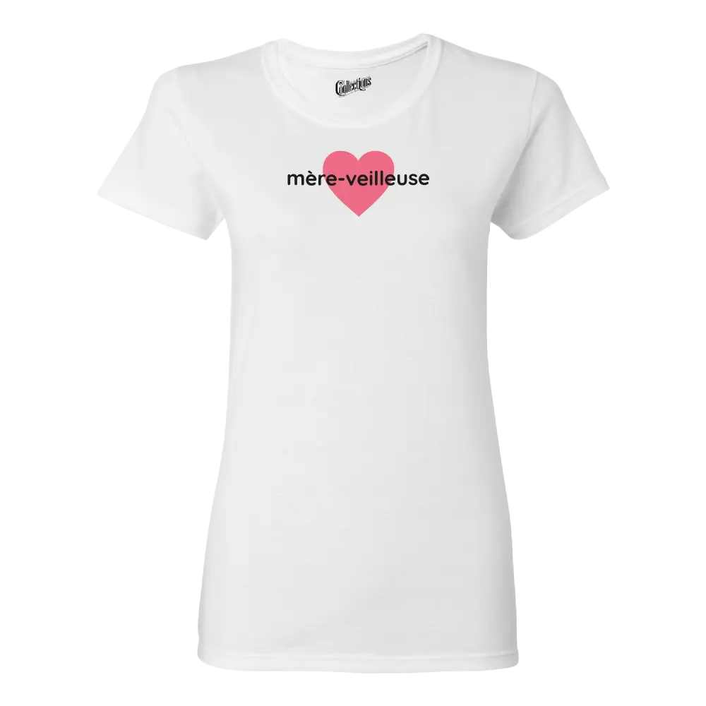 Famille et Cie - T-Shirt semi-ajusté - T-shirt - Mère-Veilleuse - Blanc / S