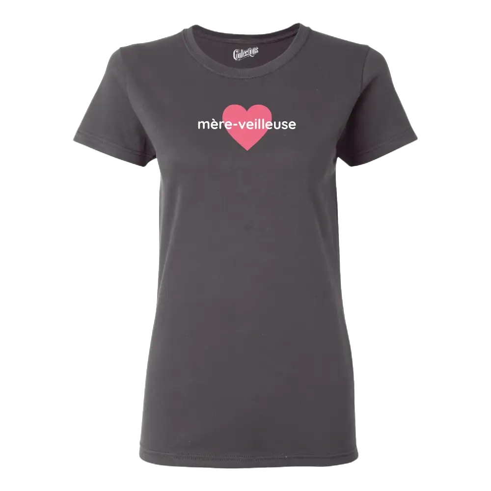 Famille et Cie - T-Shirt semi-ajusté - T-shirt - Mère-Veilleuse - Charbon / S