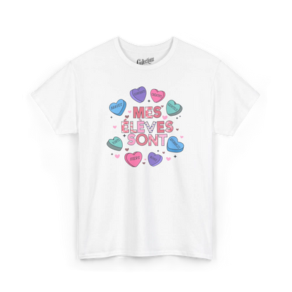 Saint-Valentin - T-Shirt - T-shirt - Mes élèves sont... - Blanc / S / M