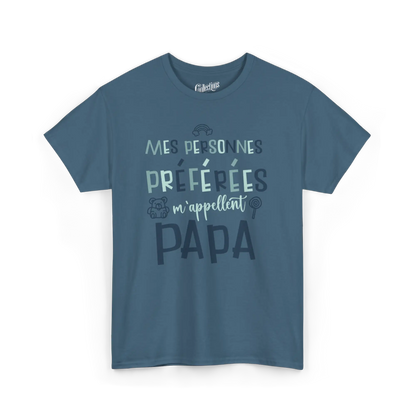 Pour Papa - T-Shirt - T-Shirt - Mes personnes favorites m’appellent Papa - Indigo / S / M