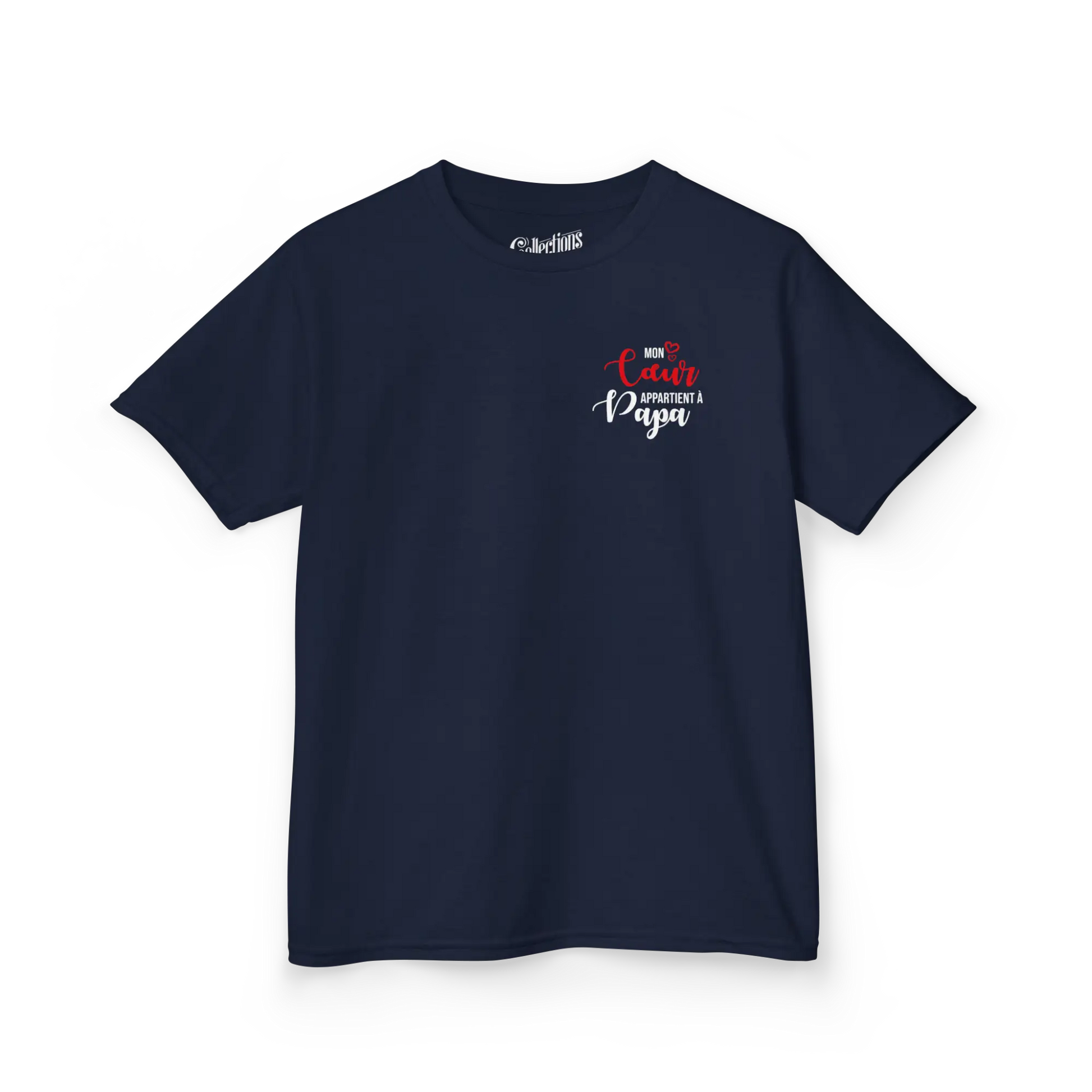 Pour Papa - Cache-couches - T-shirt - Mon cœur appartient à Papa (enfant) - Marine / 2T