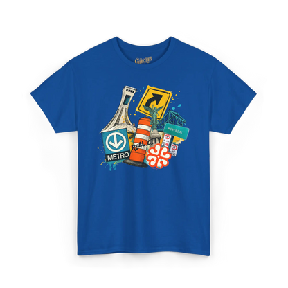 Local D’abord - T-Shirt - T-shirt - Montréal Illustré - Royal / S / M