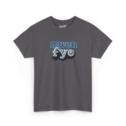 Créolofolie - T-Shirt - T-shirt - Mwen Fyè - Charbon / S / M