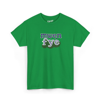 Créolofolie - T-Shirt - T-shirt - Mwen Fyè - Vert / S / M