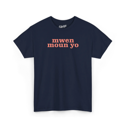 Créolofolie - T-Shirt - T-shirt - Mwen Moun Yo - Marine / S / M