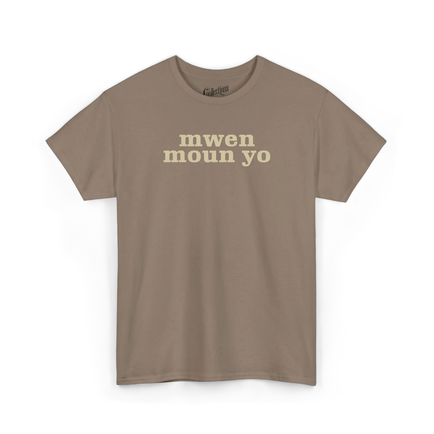 Créolofolie - T-Shirt - T-shirt - Mwen Moun Yo - Savane / S / M