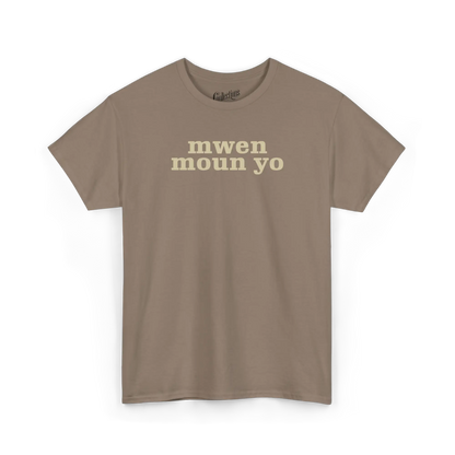 Créolofolie - T-Shirt - T-shirt - Mwen Moun Yo - Savane / S / M