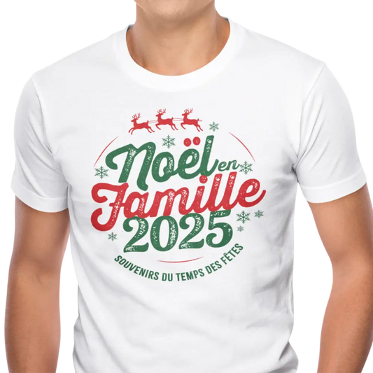 Temps des Fêtes - T-Shirt - T-shirt - Noël en famille 2025