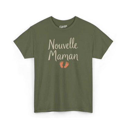 Famille et Cie - T-Shirt - T-shirt - Nouvelle Maman - Militaire / S / M