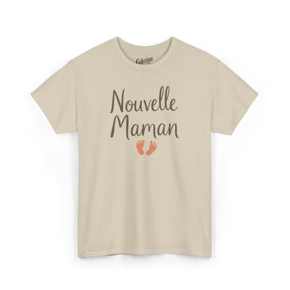 Famille et Cie - T-Shirt - T-shirt - Nouvelle Maman - Sable / S / M