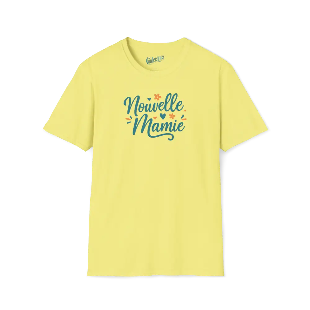 Famille et Cie - T-Shirt - T-shirt - Nouvelle Mamie - Classique - Maïs / S / M