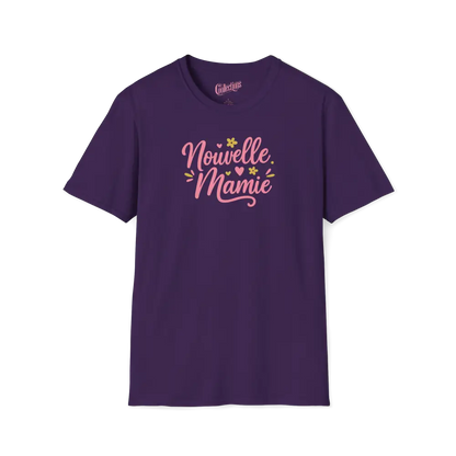 Famille et Cie - T-Shirt - T-shirt - Nouvelle Mamie - Classique - Mauve / S / M