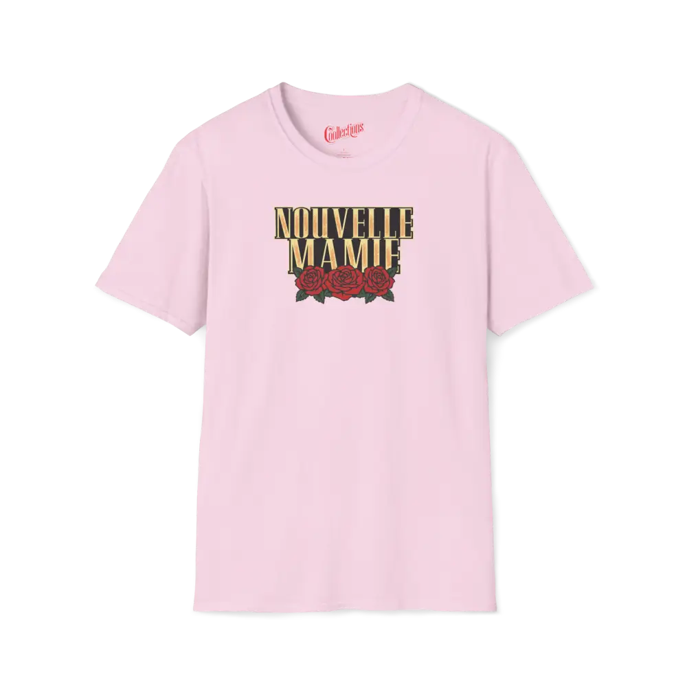 Famille et Cie - T-Shirt - T-shirt - Nouvelle Mamie - Roses