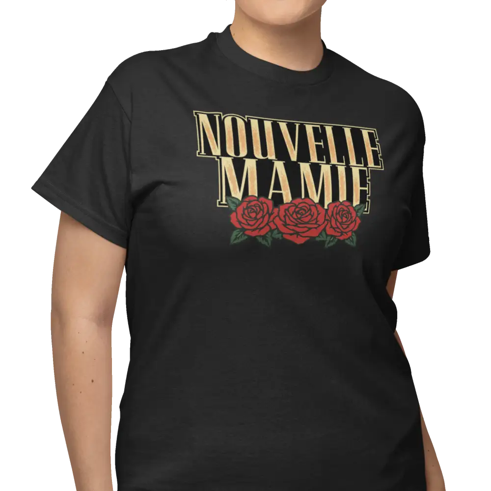 Famille et Cie - T-Shirt - T-shirt - Nouvelle Mamie - Roses
