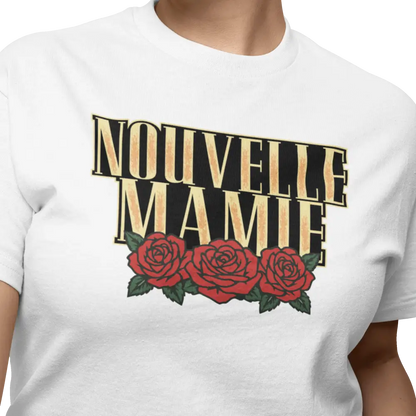 Famille et Cie - T-Shirt - T-shirt - Nouvelle Mamie - Roses