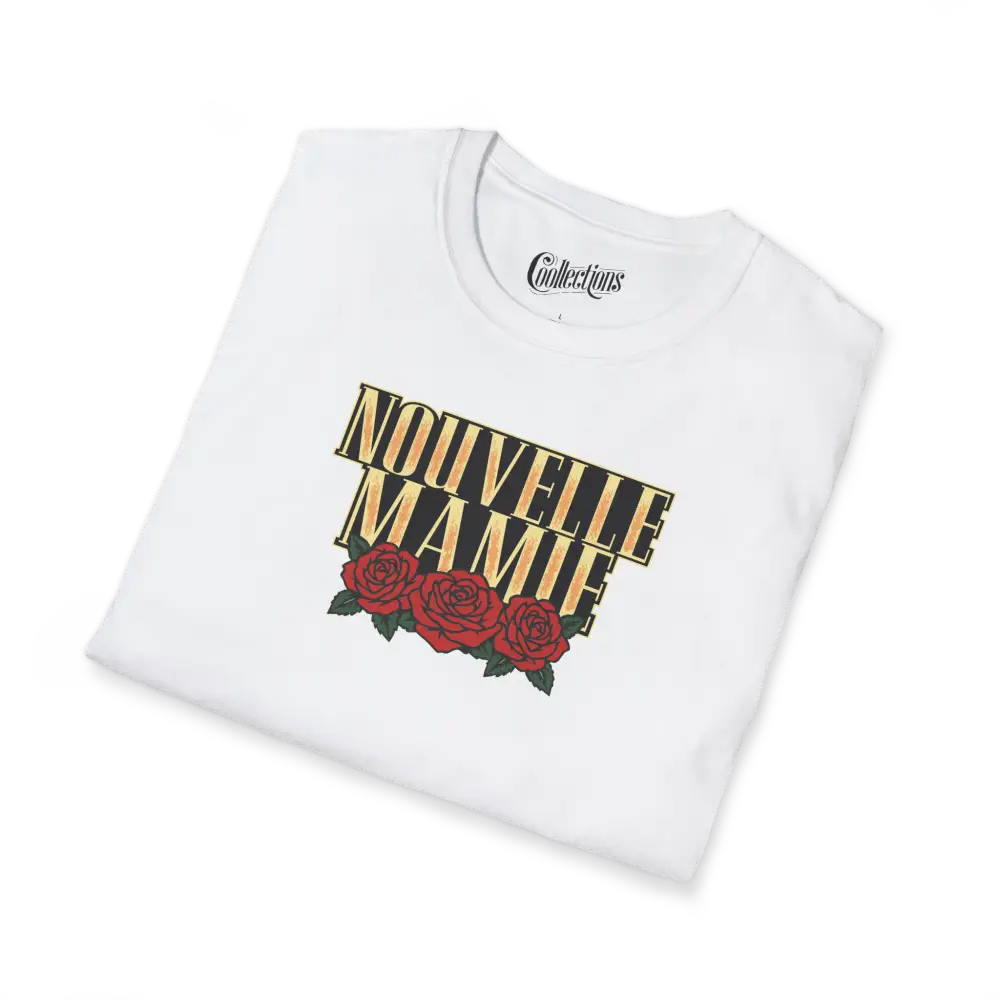 Famille et Cie - T-Shirt - T-shirt - Nouvelle Mamie - Roses