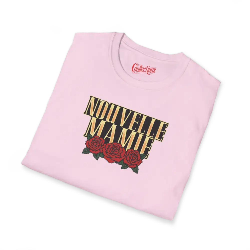 Famille et Cie - T-Shirt - T-shirt - Nouvelle Mamie - Roses