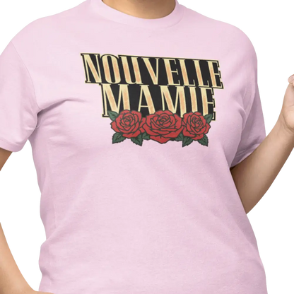Famille et Cie - T-Shirt - T-shirt - Nouvelle Mamie - Roses