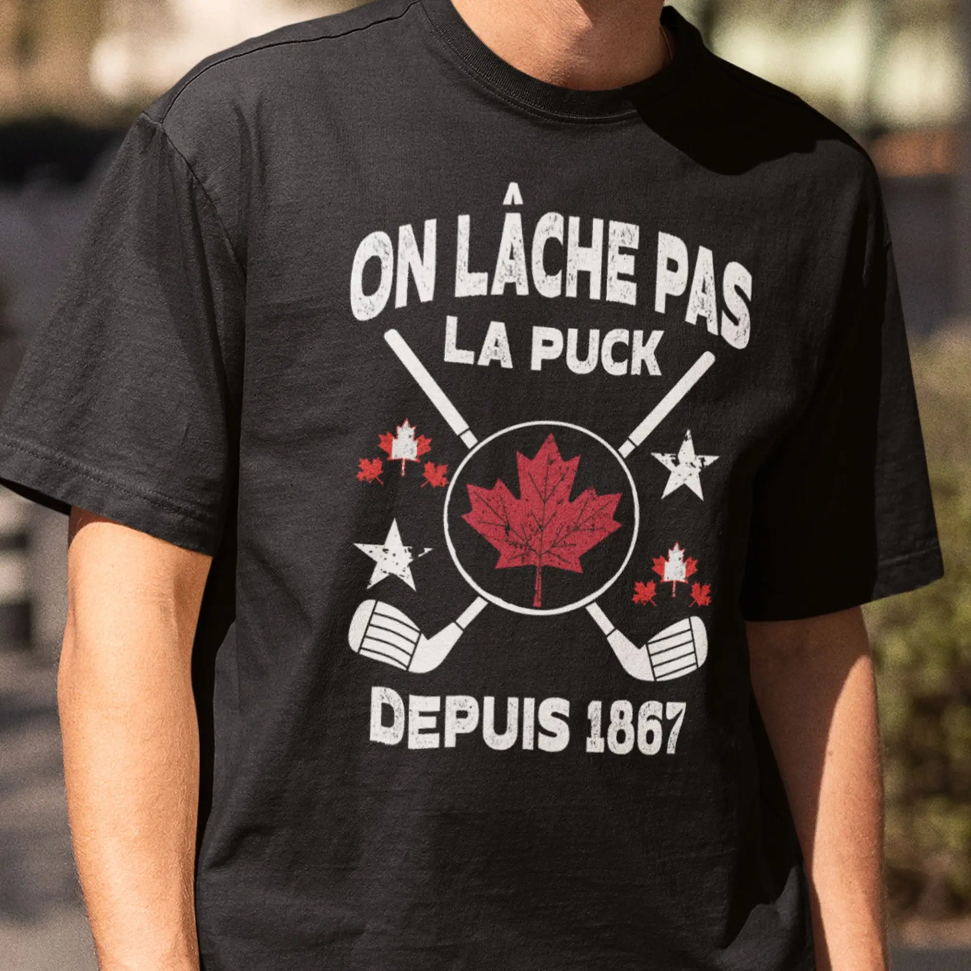 Local D’abord - T-Shirt - T-shirt - On lâche pas la puck