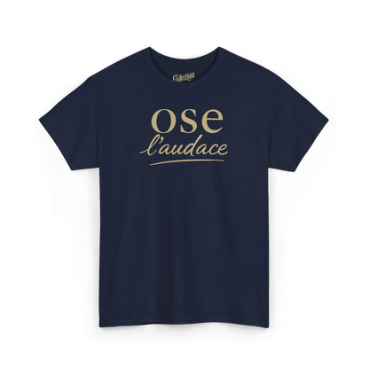 Mot Pour Mot - T-Shirt - T-shirt – Ose l’audace - Marine / S / M