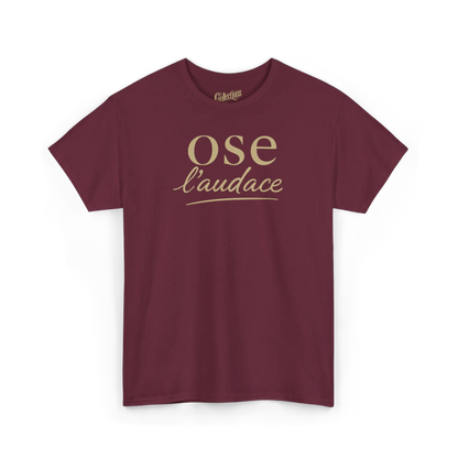 Mot Pour Mot - T-Shirt - T-shirt – Ose l’audace - Marron / S / M