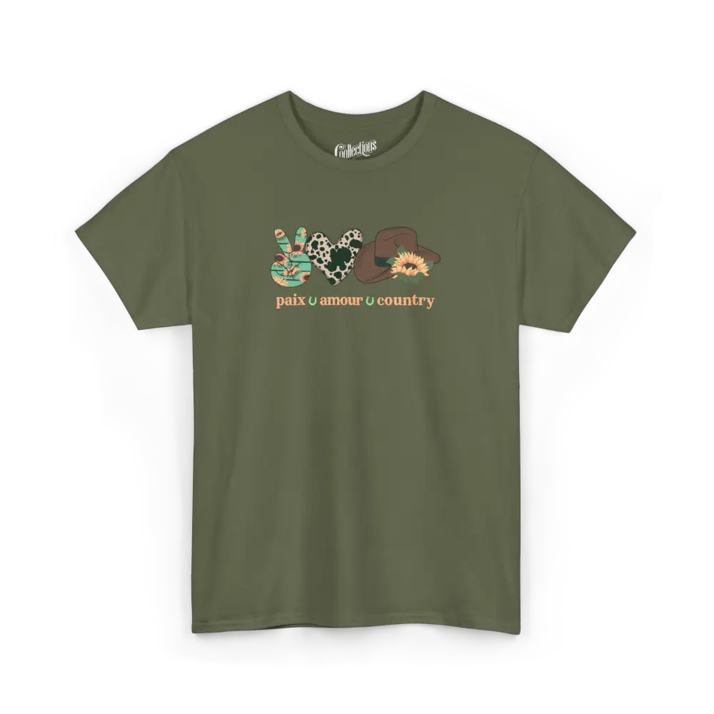 Rodéo Moderne - T-Shirt - T-shirt - Paix – Amour – Country